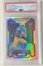 2023 Panini Prizm QUENTIN JOHNSTON RC SILVER #353 Chargers PSA 10 GEM MINT