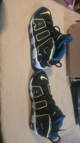 Nike Air More Uptempo GS 7Y Black Volt Teal Basketball Sneaker Shoes DZ2809 001 - Bild 4 von 7