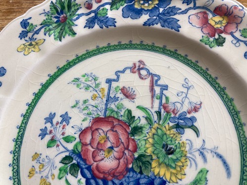 Vintage Mid Century Mason's 8 in Regency Blumenmuster Beilagen Brotteller x 6 - Bild 8 von 12