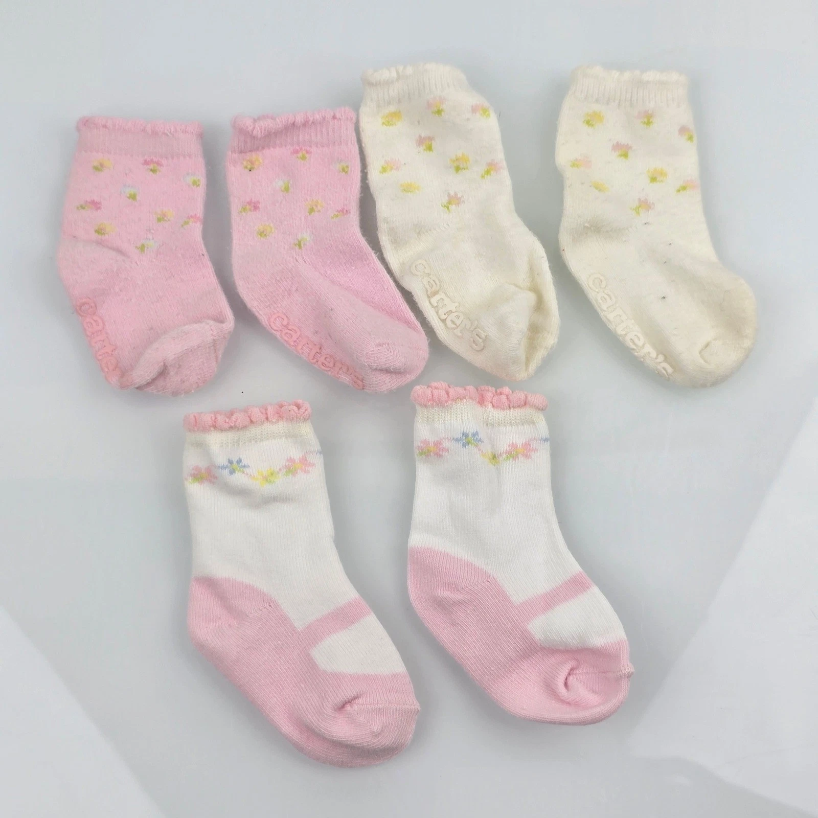 Carters Baby Socks Infant Girl Lot Pink White Floral Vintage Sweet Daisy Line 6m
Opens in a new wind