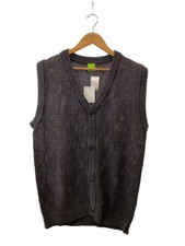 HUF Knit Vest (Thick), XL, Cotton, Gray, Solid Color