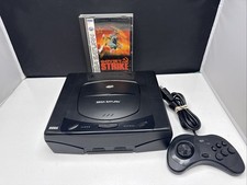 Sega Saturn Console Black w/ Controller Soviet Strike Game Tested Working