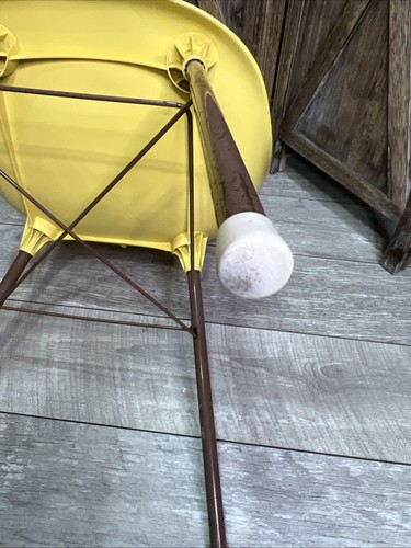 MCM Banana Yellow Molded Chair Mid Century Scoop Chair - Retro Eames Era Style - Picture 11 of 14