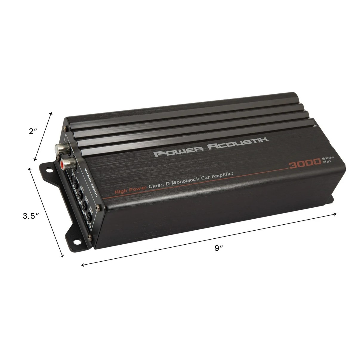 Power Acoustik 3000 Watt Class D Compact Mini Monoblock Car