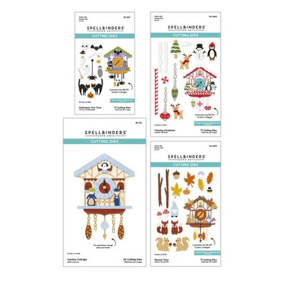 Spellbinders Etched Dies - Cuckoo Cottage Die Bundle, BD-0987