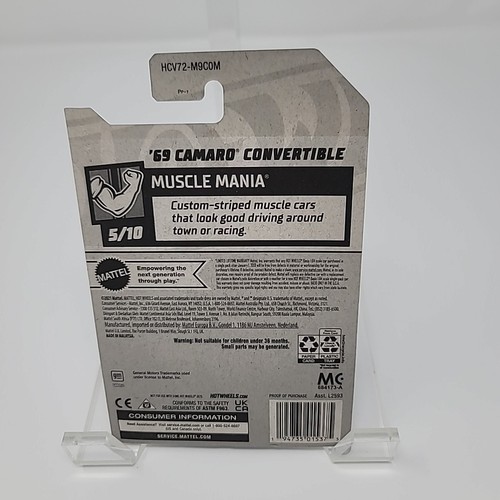 2022 Hot Wheels MUSCLE MANIA 5/10 '69 Camaro Convertible 222/250 - Foto 2 di 2