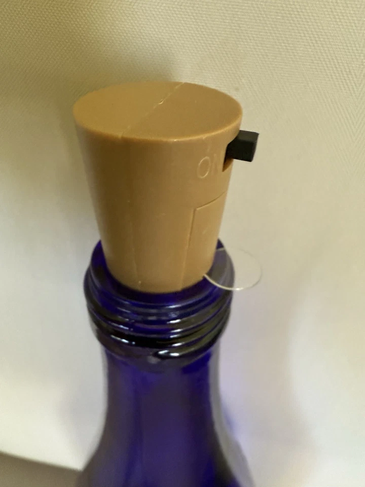 Красивая синяя бутылка для воды ручной работы с пробковым аккумулятором домашний декор - Изображение 3 из 3