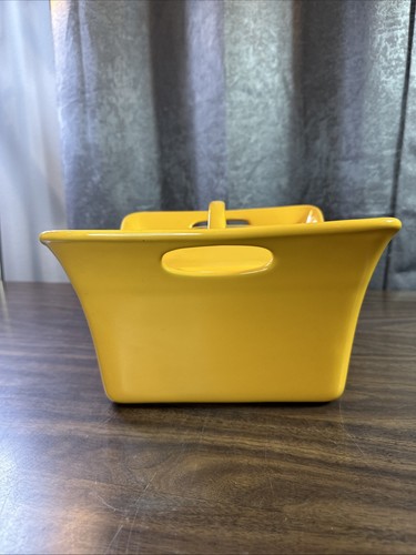 Rachael Ray 4 Quart Yellow Baking Dish W/ Lid Good Shape Deep Square - Picture 12 of 16