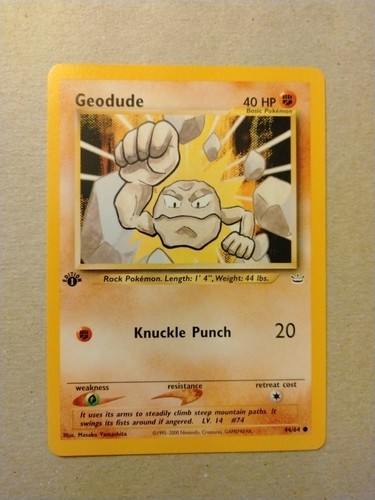 Geodude (1st Edition) - Pokemon TCG Neo Revelation 44/64