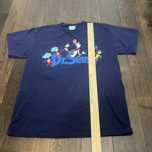 Dr Seuss T-Shirt Green Eggs Ham Cat in Hat Medium Y2K Cartoon Movie Book - Picture 7 of 7