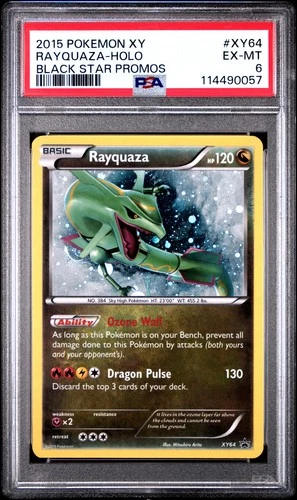 2015 POKEMON XY BLACK STAR PROMO RAYQUAZA #XY64 HOLO PSA 6 EX #114490057