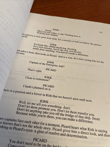 Star Trek Generations Movie Script 1994 - Picture 4 of 6