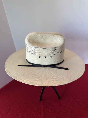 NEW American Hat Co. Bangora Straw Western/Cowboy Hat Size 6 3/4 - Picture 2 of 13
