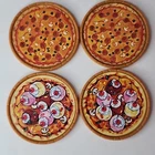 1989 TMNT Teenage Mutant Ninja Turtles Lot of 4x Pizza Discs for Pizza Thrower