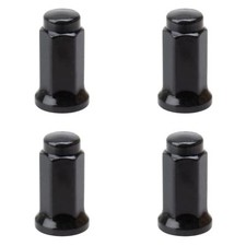 TUSK (4PK) Flat Base Lug Nut 10mm x 1.25mm Thread Pitch w/14mm Head Black