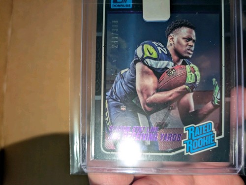 2016 Donruss Rated Rookies Stat Line Season /308 CJ Prosise #354 RC🔥🏈FREE SHIP - Picture 5 of 5