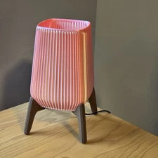 Modern Ridded Lamp – 3D Printed Eco-Friendly Bedside Table Light