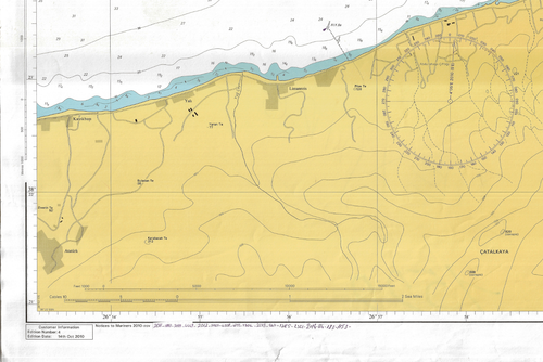 Papel de pared Almirantazgo 1522 Izmir Limani con mapa Urla Limani marina - Imagen 5 de 9