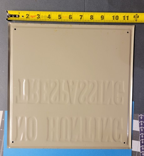 Vintage Wisconsin No Hunting Or Trespassing Sign Criminal Agriculturist 12 X 12 - Picture 2 of 2