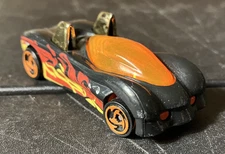 Power Pipes Car - Black with Flames - Hot Wheels #869 1:64 Diecast - Thailand