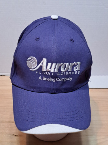 Aurora Flight Sciences Hat Cap Adjustable Hook & Loop Boeing Company Purple - Picture 1 of 12