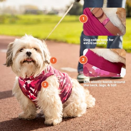 Pink Camouflage Dog Recovery Suit Comfortable Surgery Alternative for Dogs - Picture 2 of 8
