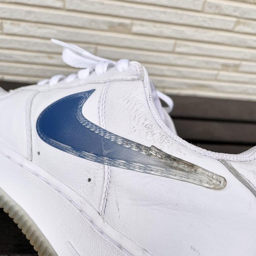 Kith Nike Air Force 1 Low Sneakers Size 7.0 US White/Rush Blue-Orange - Picture 12 of 13