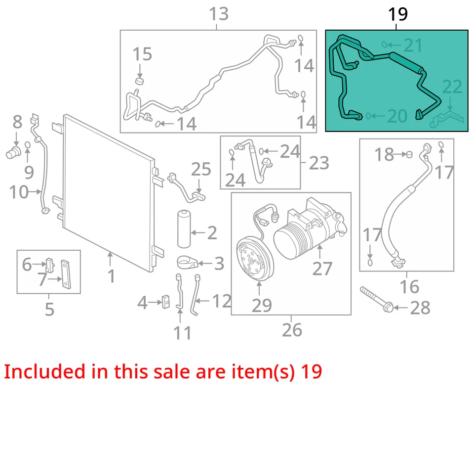 Se adapta a INFINITI QX56 2011 2012 2013 AIRE ACONDICIONADO LÍNEA DE MANGUERA LÍQUIDA FABRICANTE DE EQUIPOS ORIGINALES Foto 4 de 4