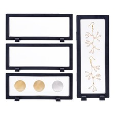 1bag 4pcs 3D Floating Frame Display Holder 3D Floating Coins Frame with 4 Pairs