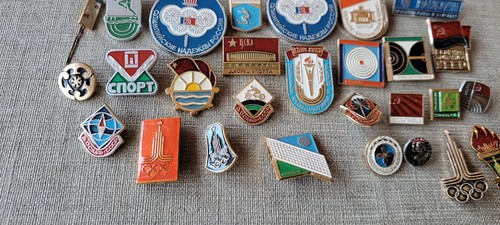 Sport Olympia 80 Set 72 seltene UdSSR Sowjetisch Russisch Abzeichen Pins - Bild 12 von 18
