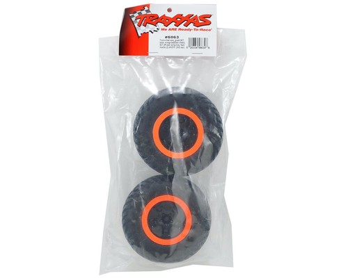 Traxxas Robby Gordon Reifen auf orange schwarze Felgen 12mm TRX5863 Slash 4x4, . - Bild 2 von 2