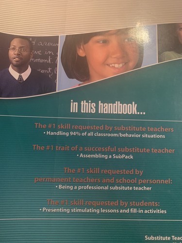 #512 Substitue Teacher Handbook 6-12 Proven Management Skills & Strategies - Picture 4 of 5