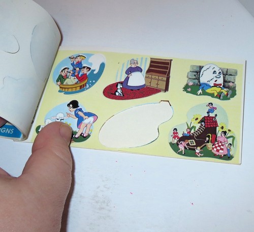Vintage 1964 Eureka Nursery Rhyme Seals Booklet 5 Designs 19 Seals - Picture 4 of 6