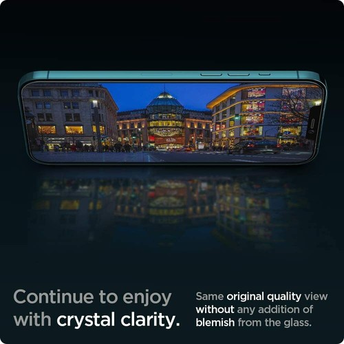 iPhone 12 Pro Max Pro Mini Spigen EZFIT Sensor Ochrona Ochrona Screen Protector - Zdjęcie 24 z 32
