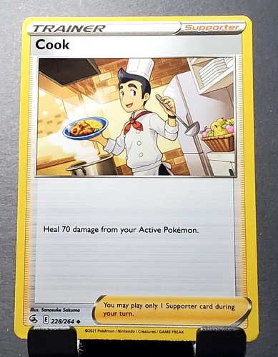 2022 Pokemon 228/264 COOK Trainer Fusion Strike pack fresh✨NM/MT - Picture 1 of 2