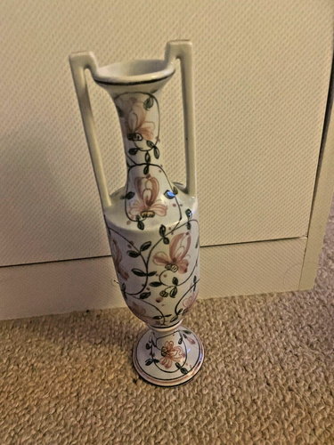Quteiro Agleda Portugal Hand Painted Vase 10'' tall - Picture 3 of 4