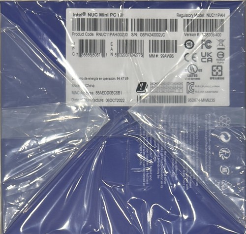 Intel RNUC11PAHI30Z00 NUC11PAHI30Z NUC 11 Performance Kit NEU RETAIL BOX - Bild 2 von 2
