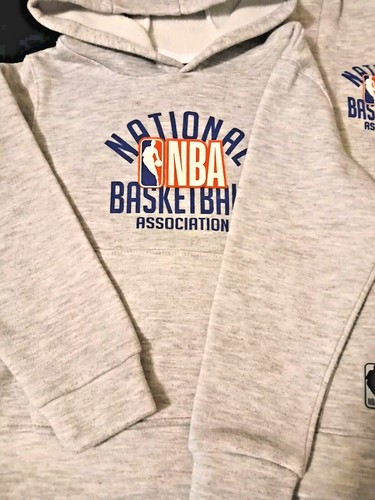 Authentic NBA Boys 2 pc Grey Warmup Suit with Hood Size 5/6 - Picture 5 of 10