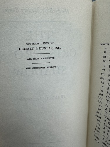 THE HARDY BOYS HB/DJ-FRANKLIN W. DIXON--"THE CRISSCROSS SHADOW" 1938 - Foto 9 di 9