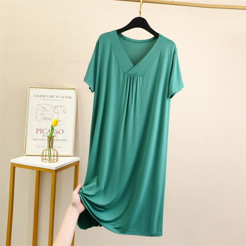 Lightweight Cotton Women's Nightdress Pajamas Set for Summer Sleepwear - Picture 7 of 23