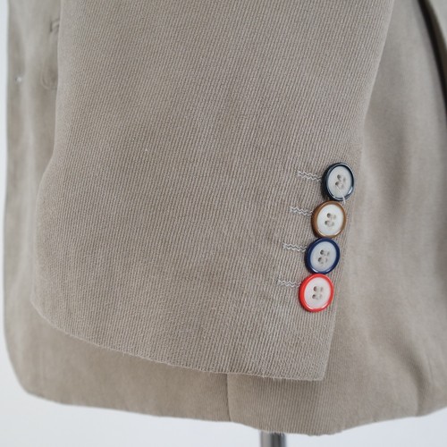 Mens Corduroy Blazer 42S UK Size STONES Striped Beige Sport Coat Cord Jacket - Picture 9 of 14