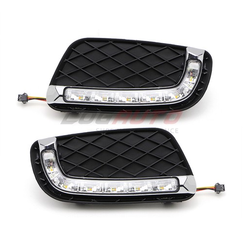 2 Color For Mercedes-Benz Smart Fortwo 2008-11 LED DRL Daylight Fog Lamp W/ Turn - Foto 3 di 12