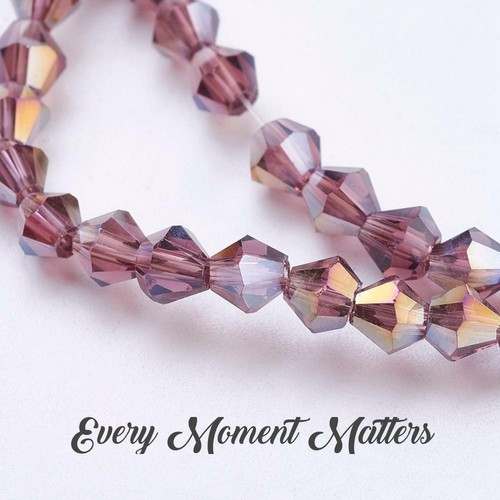 100 x AB CRYSTAL GLASS AB BICONES BEADS BICONE BEADS AB 4mm Various Colours - Picture 13 of 73