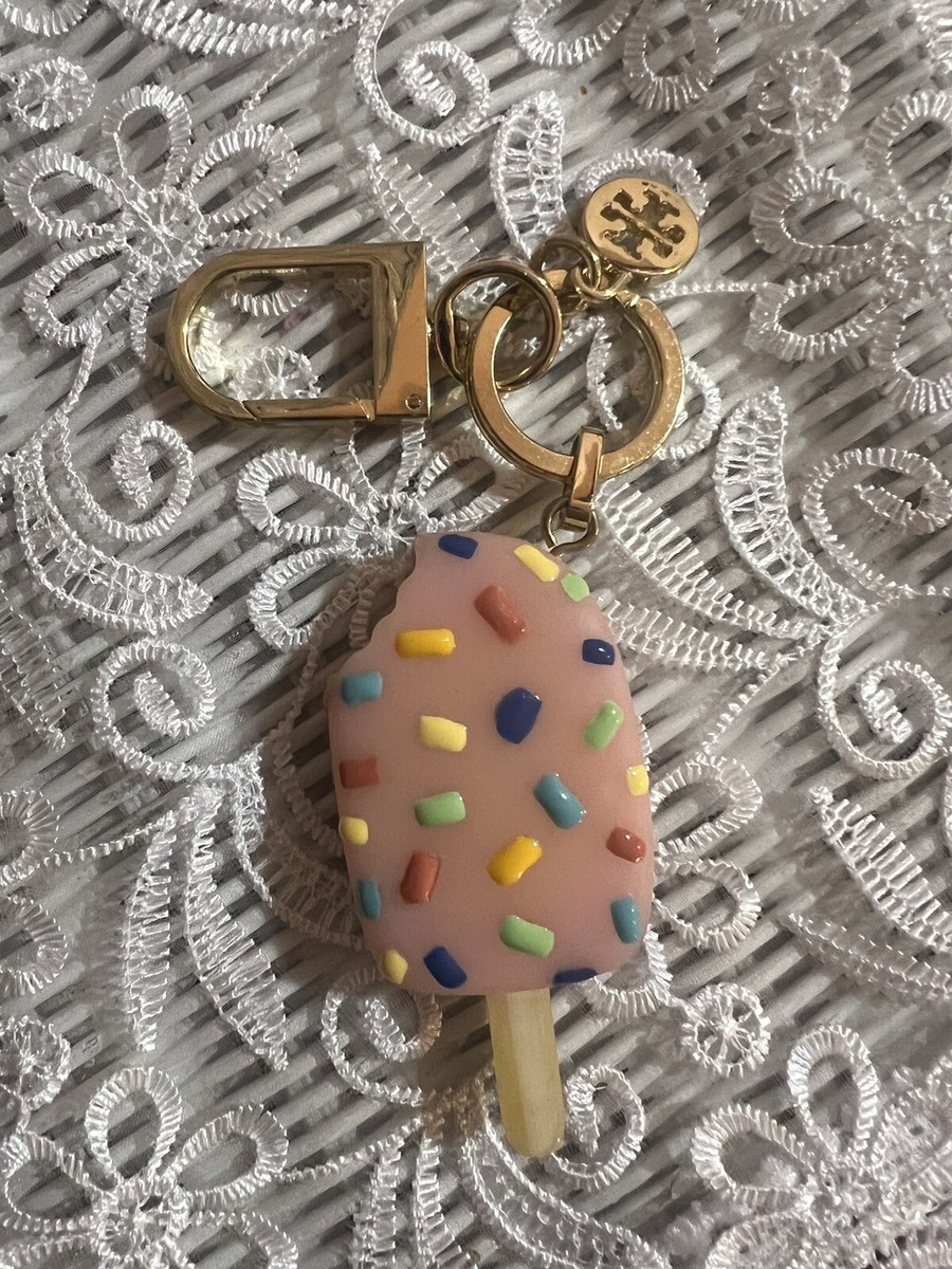 TORY BURCH ICE CREAM CONFETTI KEY CHAIN CHARM | eBay