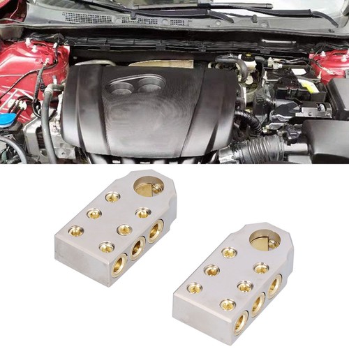 2pcs Battery Terminals Zinc Alloy Positive Negative Connector 0.7in Hole - Picture 2 of 12