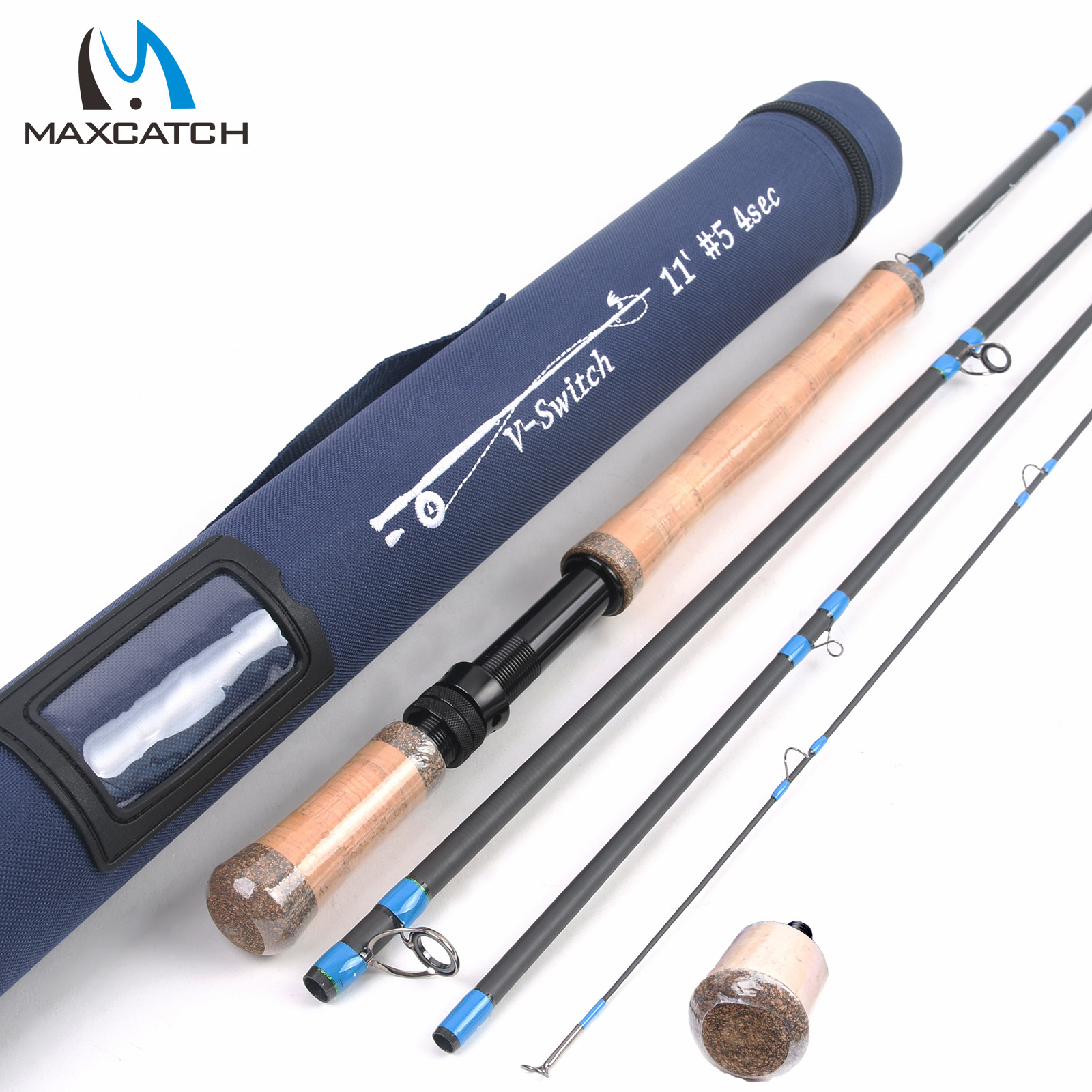Fliegen Fishing Switch Rod 11FT 5WT 4Sec Switch Fliegen Rod Medium Fast Cordura Rod Tube Fliegen Fishing Switch Rod 11FT 5WT 4Sec Switch Fliegen Rod Medium Fast Cordura Rod Tube