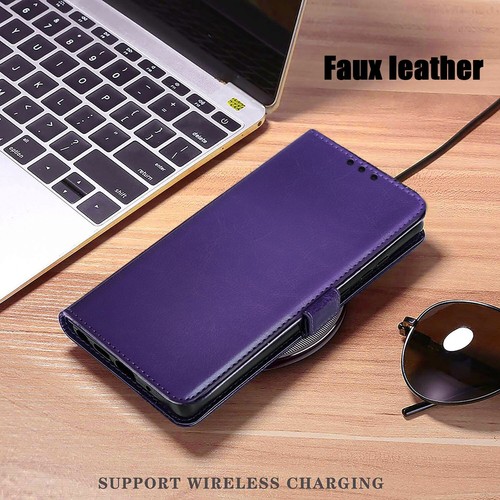 For Samsung S23 Ultra 5G Flip Folio Case Leather Cover / Privacy Tempered Glass - Picture 5 of 24