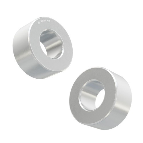 2pc Front Shock Extenders (Silver Aluminum) for many 88-07 GMC Chevy Trucks - Picture 3 of 4
