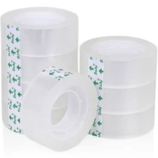 8 Rolls Easy Tear Transparent Tape Refills - Gift Wrapping Tape for Dispenser...
