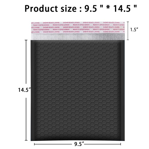 #4 9,5x14,5 Poly Luftpolster Versandtaschen gepolsterter Umschlag Versandtasche schwarz 5-1000 Stück - Bild 2 von 12